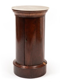 American Late Classical Carved Mahogany Pot Commode
