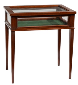 American Mahogany Table Vitrine