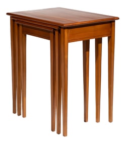 Set of Three Inlaid Nesting Tables