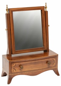 Federal-Style Inlaid Mahogany Dressing Mirror