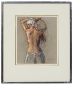 Robert Brackman, Ukrainian/American 1898-1980, "The Water Carrier", pastel on paper, 14 3/4 x 12 3/4