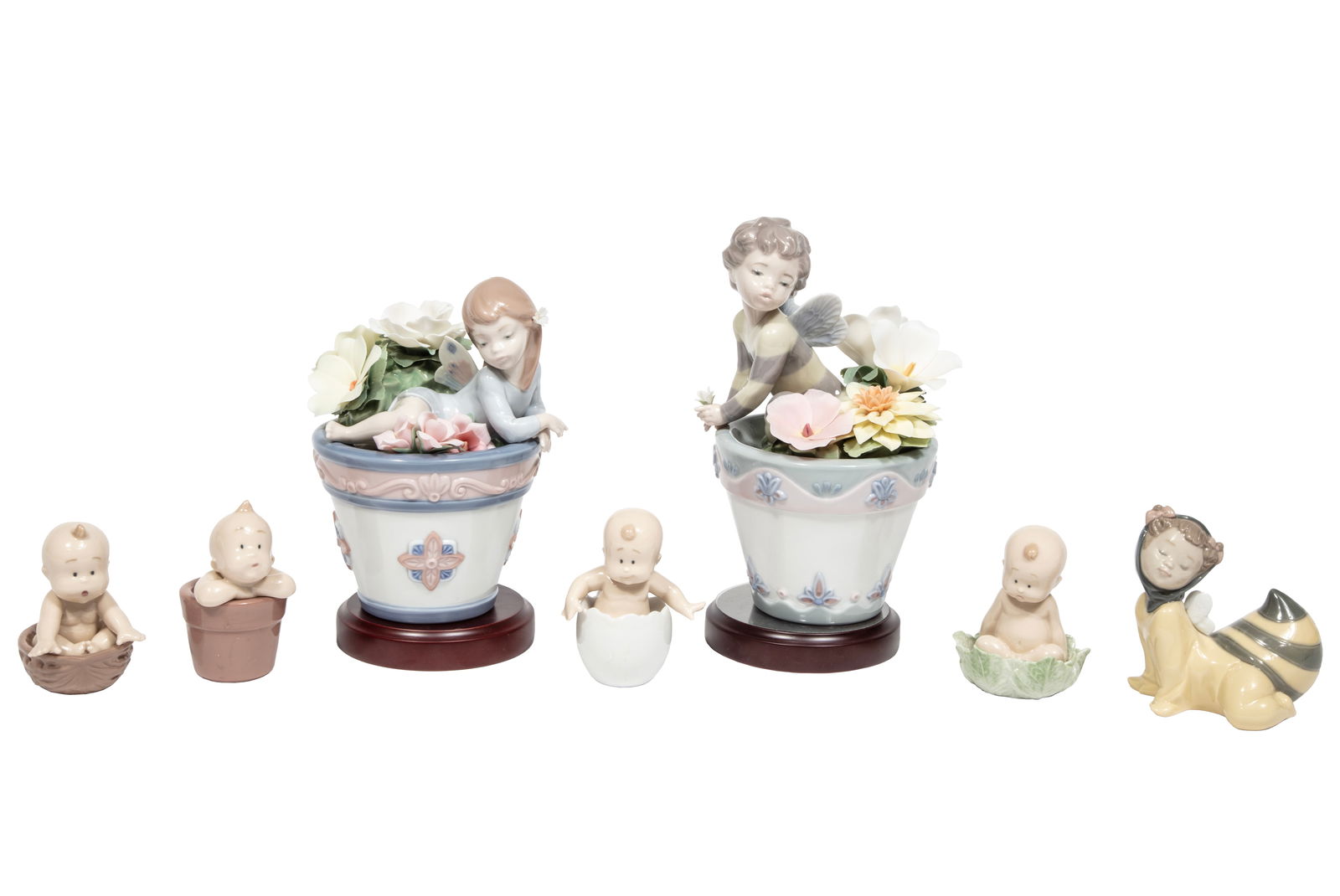 Two Limited Edition Lladró Porcelain Figures w/ 5 other babies (1 of 5)