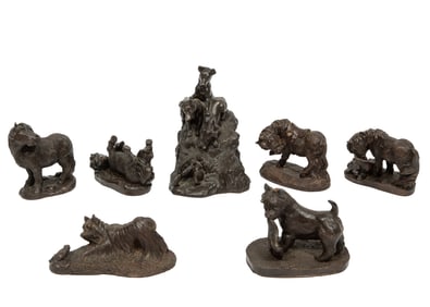 Seven Heredities Animal Figurines after Norman Thelwell (British, 1923-2004)