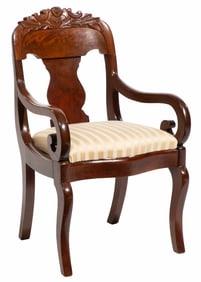 American Carved Mahogany Childs Armchair 26 x 16 x 12 in.