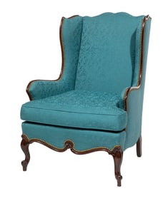 French Provincial-Style Bergere a Oreilles 41 1/2 x 23 1/2 x 25 in. (105.4 x 59.7 x 63.5 cm.)