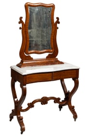 American Classical Mahogany Dressing Table 66 x 36 x 18 in. (167.6 x 91.4 x 45.7 cm.)