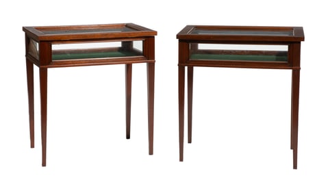 Two American Mahogany Vitrine Tables