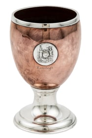 [Kit-Cat Club] Late Victorian Mixed Metal Goblet, h. 5 3/4 in.