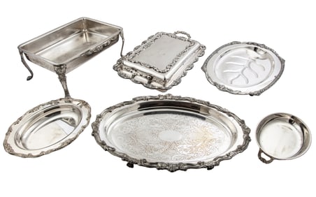 Group of American Silverplate Serving Dishes