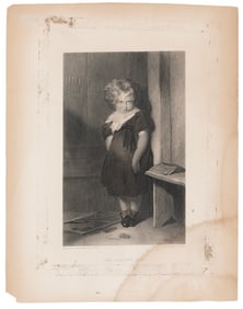 After Edwin Henry Landseer, British 1802-1873, "The Naughty Boy", etching and engraving, Sheet: 13