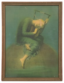After George Frederic Watts, British 1817-1904, "Hope", lithograph, Sheet: 16 x 12 in. (40.6 x 30.5