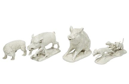 Group of Nymphenburg Porcelain Animal Figures