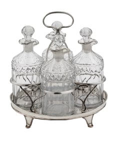 George III Sheffield Plate Cruet Stand