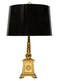 French Empire-Style Gilt Bronze Lamp (1 of 3)