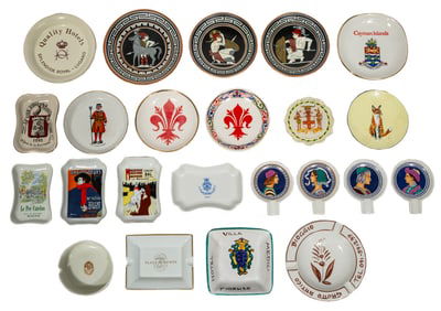 Large Collection of Souvenir Ashtrays from Around the World