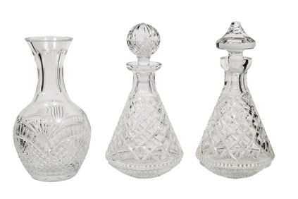 Three Waterford Crystal Decanters