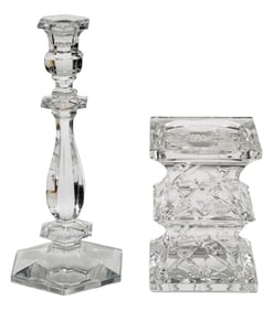 Two Pairs of Crystal Candlesticks