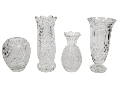 Three Waterford Crystal Vases
