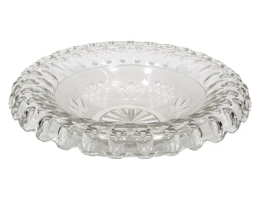 American Cut and Frosted Glass Centerbowl