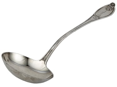 American Coin Silver Soup Ladle
