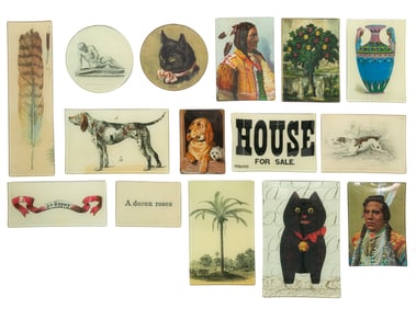 Fifteen Assorted John Derian Decoupage Glass Trays