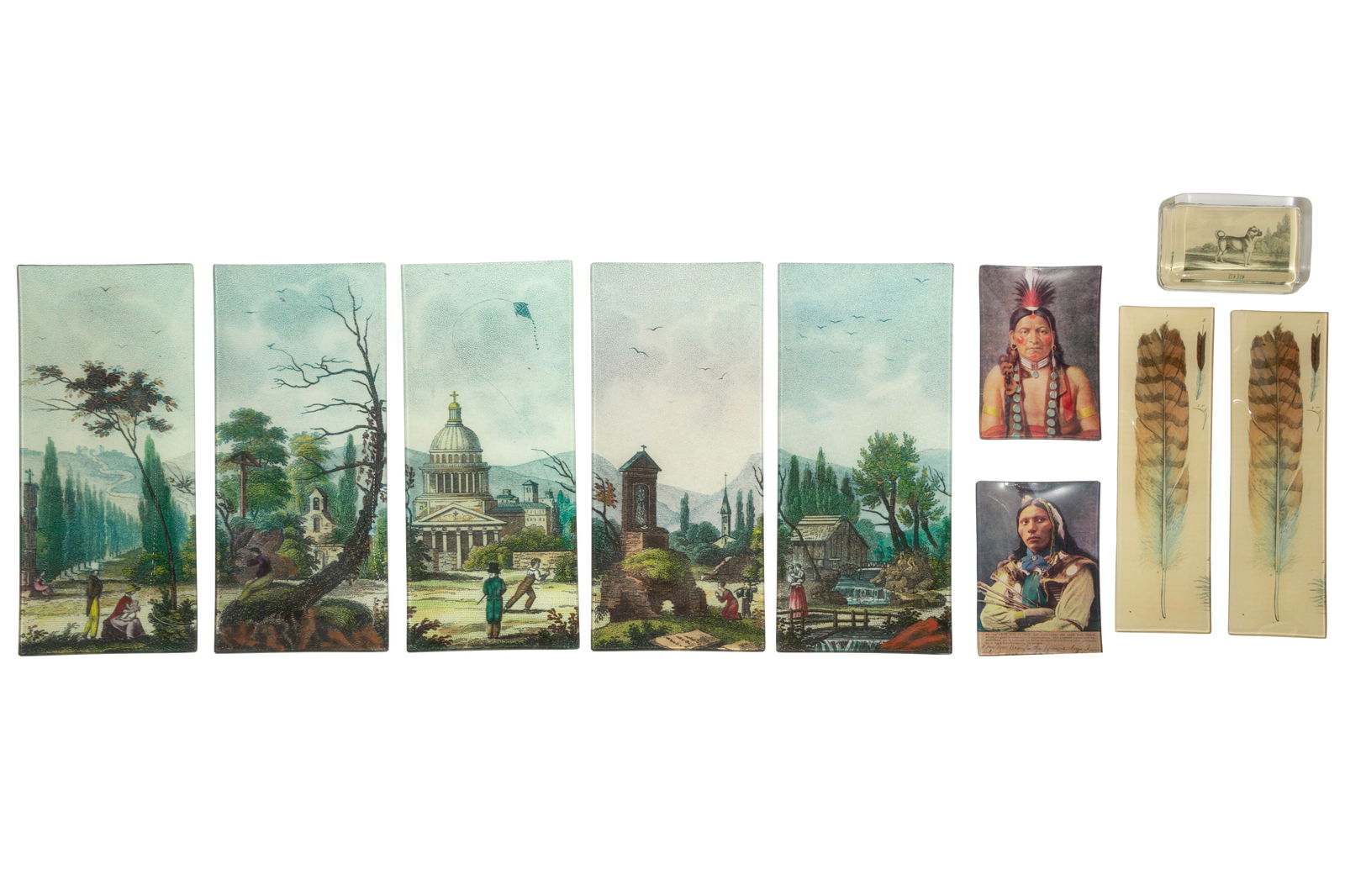 Group of Ten Assorted John Derian Decoupage Glass Trays (1 of 6)