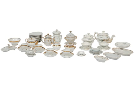 Paris Porcelain "Anneau d'Or" Children's Tea and Coffee Service