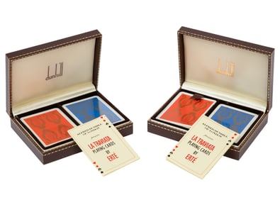 Two Sets of Vintage Erte Playing Cards