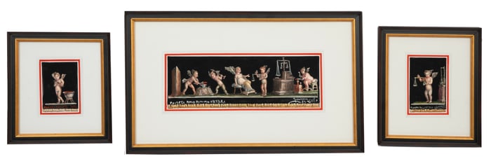 Giovanni Gallo, Italian 20th c., "Pompei Duttore", "Pompei L'Agiutizia" and "Pompei Amo Rinimo