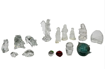 Group of Fifteen Crystal Figures