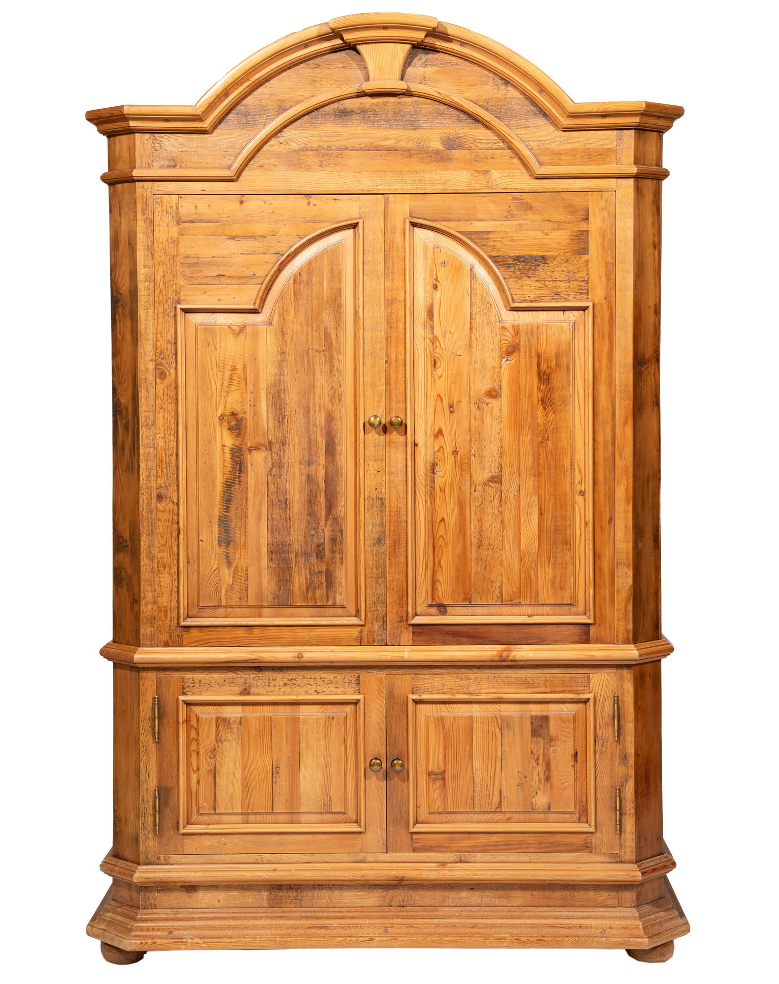French Provincial-Style Carved Pine Linen Press (1 of 3)
