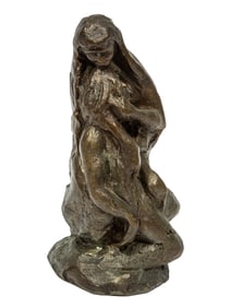 Roc Paul, Rhodesian/Louisiana b. 1958, "Pieta", bronze, Overall: 9 x 4 1/2 x 4 1/2 in. (22.9 x 11.4