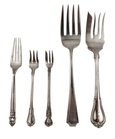 Miscellaneous Group of American Sterling Flatware, total weight (weighable) 21.45 troy ozs.