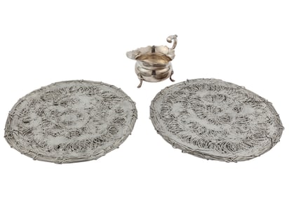 Miscellaneous Group of Silvered Tableware