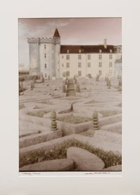 Sandra Russell Clark, American/Louisiana b. 1949, "Villandry, France", hand-colored gelatin silver