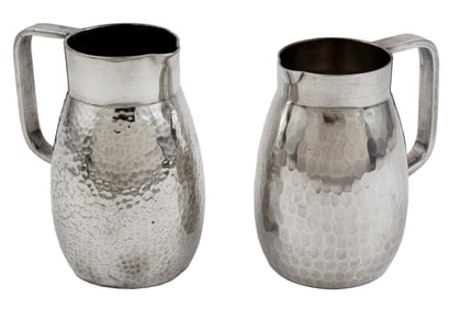 Two Gio Ponti (1891-1979) for Fratelli Calderoni Alpaca Metal Pitchers