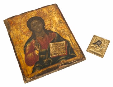 Two Antique Russian Icons