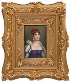 Continental Porcelain Portrait Plaque of Josephine