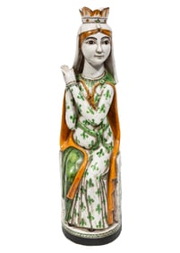 French Faience Figure of a Queen
