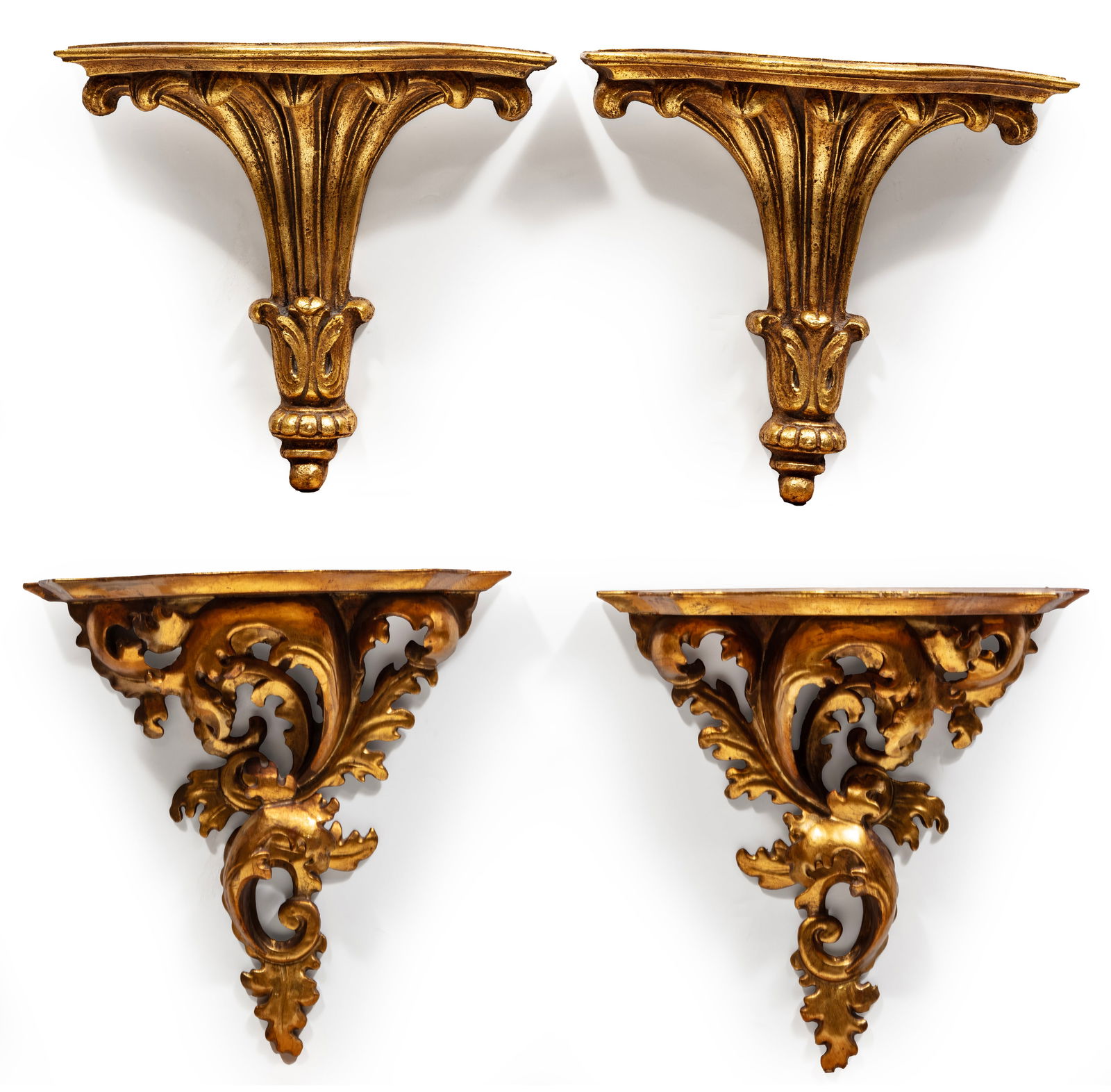 Two Pairs of Giltwood Wall Brackets (1 of 3)