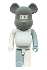 Tatsuhiko Akashi, Japanese 20th c., "Be@rbrick KITH Flock Style 1000%", plastic and flock, 28 3/4 x