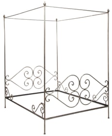 Contemporary Wrought Steel Canopy Bed