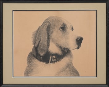 Edwin Henry Landseer, British 1803-1873, "Odin", etching on paper laid on board, Sheet:18 5/8 x 24