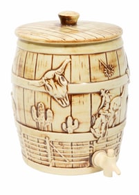 McCoy Porcelain "El Rancho" Texas Cooler or Drink Dispenser