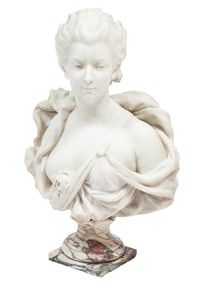French Marble Bust of a Woman