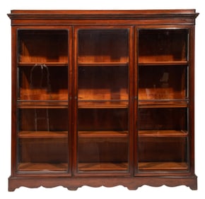 Louis Philippe Rosewood and Mahogany Bookcase