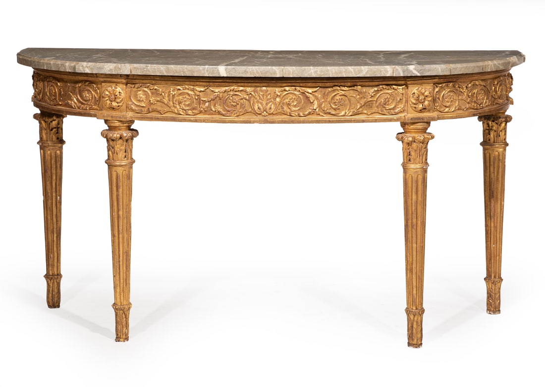 Louis XVI-Style Giltwood Console Table (1 of 4)
