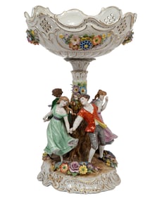 Continental Porcelain Centerpiece Bowl