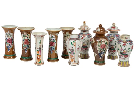 Ten Chinese Porcelain Vases