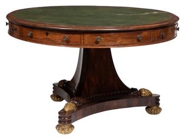 William IV Parcel Gilt and Rosewood Rent Table